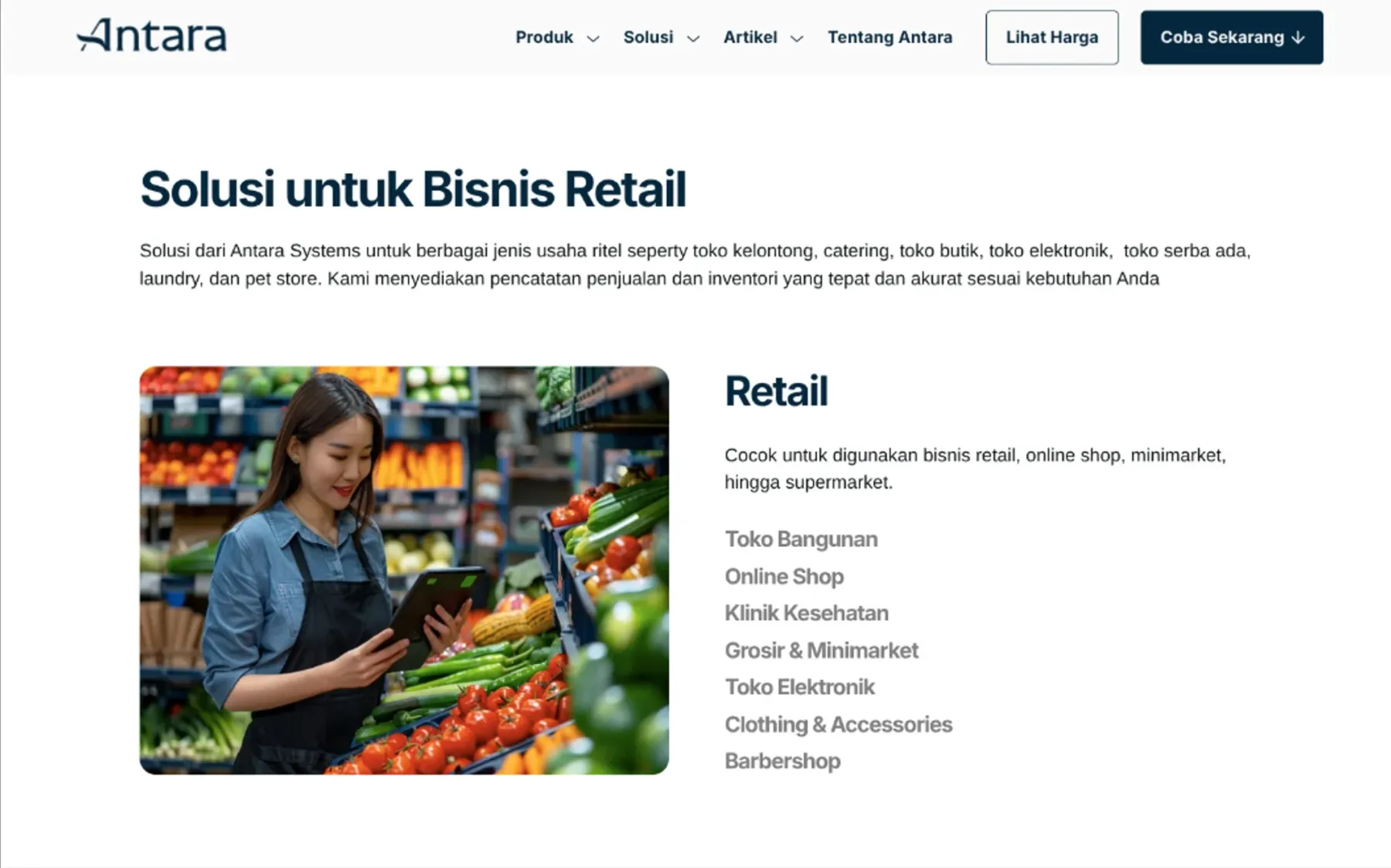 Antara website